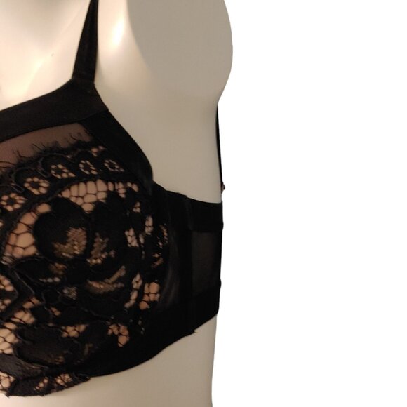 Victoria’s Secret Very Sexy Push Up Bra 32DD Black Lace Satin Limited Edition - Picture 9 of 16